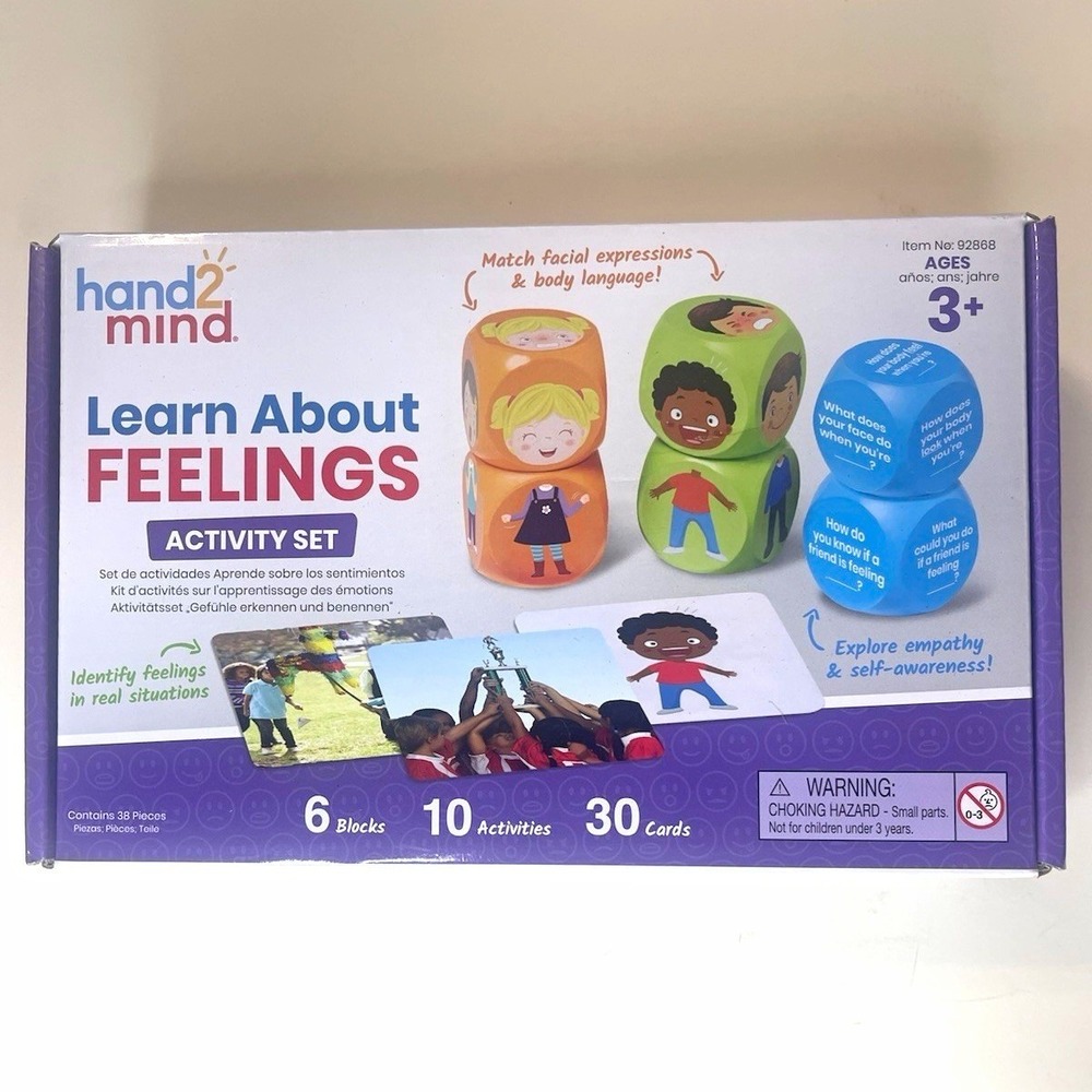 hand2mind Learn About Feelings Activity Set 92868 Ages 3+ 6 Blocks 10 Activities